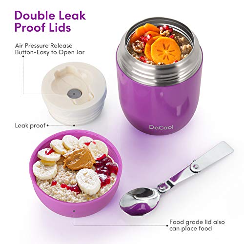 Lunch Container- Lunch Thermoses for Hot Food, 16Oz Stainless Steel With  Spoon